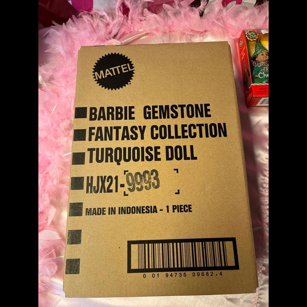 Barbie Gemstone Fantasy Collection Turquoise Doll gold label in unopened shipper